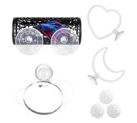 Interactive Betta Hammock Set, 7 Pieces Exercise Filter Balls with Mirror, Strong Aquarium Decor, Handy Fish Enrichment Accessory, Efficient Design for Cave Leaf Tunnel Resting Feeding Training