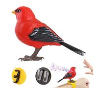 Interactive Bird - 5 Inch Electronic Toy | Realistic Interactive Sensory Animal Game - Realistic Chirping Bird With Head Rotation Beak Motion Voice And Light Control Ideal For K