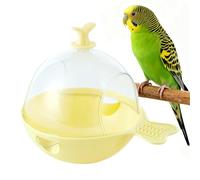 Interactive Bird Bath - Large Hangable Toy for Parakeets and Parrots, Cage Accessory Cockatiels, Finches, Canaries, and Lovebirds, Fun Playtime Design for Small Large Birds at Home