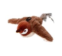 Interactive Bird Cat Toy - Electric Flapping Wings Sparrow with Catnip, Feathered Bird Teaser | Simulation Flying Bird with Vivid Chirping Sounds, Engaging Exercise Bird Toy for Cats to chasse Play