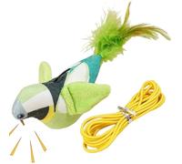 Interactive Bird Cat Toy,Realistic Chirping Flying Animal,with Rope Electric Cat Teaser Toy | for Indoor Outdoor Kitten Solo Play Owner Pet Bonding Instinct Practice
