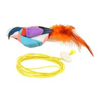 Interactive Bird Cat Toy | Simulated Chirping Flying Animal,with Rope Interactive Cat Toy - for Instinct Practice Agility Training Foraging Outdoor Kitten Solo Play Pet Birthday