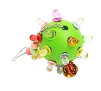 Interactive Bird Chew Ball Toy with Snack Compartments for Mental Stimulation and Pecking Entertainment for Cockatiels and Budgies - Easy Installation (Green)