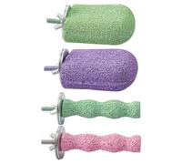 Interactive Bird Chew Toy 4PCS Resin Perches With Rough Surfaces For Parrots Claw Grinding Bird Beak Grinding Toy