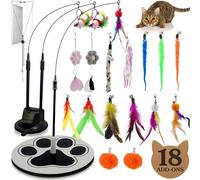 Interactive Bird Simulation Cat Toy Set Bird Simulation Cat Toy Suction Cat Toy Flying Bird Cat Toys For Indoor Cats Feather Kitten Toys Cat Toy Mouse On String Wand Floor Solid Base Cat Interactive