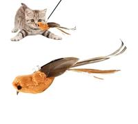 Interactive Bird Toy for Cats, Wand Refills with and Bell, Cat Teaser Stick Toy, Handmade Cat Chew Sticks Replacement for Indoor Cats