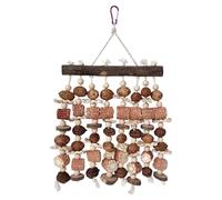 Interactive Bird Toys, Wooden Chewing Games, 17.71 Inches Set with Natural Build, Hanging Foraging Accessory, Professional Pet Equipment with Rustic Style, Cockatiel Gear for Patio and Garden