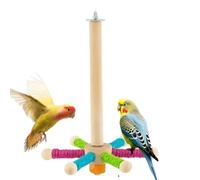 Interactive Bird Toys - Wooden Rotating Perch | Rotating Toy for Birds - for Small and Medium Pets Resting Spend Energy Fight Boredom