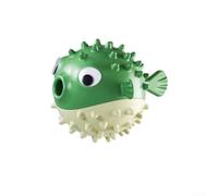 Interactive Bouncing Fish Toy for Dogs That Releases Treats Gradually While Producing Sound to Support Positive Reinforcement Training (Green)