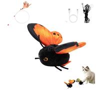 Interactive Butterfly Cat Toy, Smart Sensing Flapping Butterfly Toy Interactive Cat, Rechargeable Interactive Cat Toy, Realistic Wing Motion Encourages Stalking,Sensor Triggered