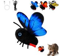 Interactive Butterfly Cat Toy, Smart Sensing Flapping Wings for Cats，B