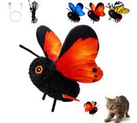 Interactive Butterfly Cat Toy, Smart Sensing Flapping Wings for Cats，O