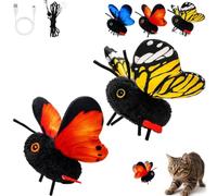 Interactive Butterfly Cat Toy, Smart Sensing Flapping Wings for Cats，O+Y