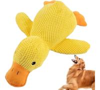 Interactive Calming Duck Toy for Dogs, Soft Stuffed Plush with Quack Sound & Crazy Crinkle, Chew-Resistant Calming Companion for Puppies, Indoor & Senior Pups S