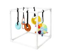 Interactive Canine Play Structure with PVC Frame for Indoor Outdoor Fun Exercise Portable Adjustable Pet Fitness Center with PVC Tubes