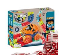 Interactive Car Track - LED Toy Racing Vehicle | STEM Educational Track, Family Activity Indoor Fun and Learning Set for Boys and Girls, Living Room, Bedroom