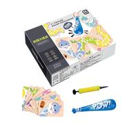 Interactive Card Challenge - Lightweight 280 Grams, Sequential Dot Connect, Pattern Recognition Aid | Kindergarten Classroom Teaching Resource Brain Teaser Air Hammer Pump Activity Group Play Bonding