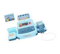 Interactive Cash Register Toy for Kids, Pretend Supermarket Checkout with Calculator & Play Money, Math Learning Ages 3+ Family Role Play Cashier Set