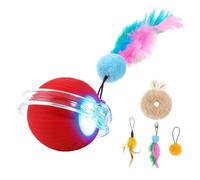 Interactive Cat Ball, Automatic Motion Sensor Rolling Kitten Toy, 15x10cm | Self Moving Pet Exercise Toy, Smart Motion Activated Design For Boredom Relief, Indoor Hunting Games And Daily Cat Enrichment