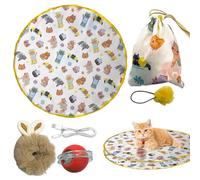 Interactive Cat Ball - Ball Rolls Fast Inside Play Mat | Cat Play Mat with Rolling Smart Ball, Interactive Cat Toy with Twitter and Activatio
