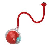 Interactive Cat Ball - Red PE Intelligent Rolling Toy, USB Rechargeable Automatic Movement, Quick Motion Exercise Teaser, Fun Game for Physical Activity