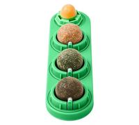 Interactive Cat Ball Set - Four Wall Mounted Chew Toys, Indoor Feline Exercise Kit, Mental Enrichment Play Accessory, Compa Pet Activity Equipment