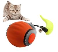 Interactive Cat Ball Toy - Automatic Cat Toy Ball | Rechargeable Pet Cat Interactive Ball Intelligent Sensor | Reduce Kitten Boredom Adjustable Ball Fast Rolling on Carpet for Bedroom, Park