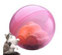 Interactive Cat Ball Toy - Interactive Cat Toys Automatic Rolling Ball - USB Rechargeable, Turtle Car Shape with Lights & Music for Indoor Games, Exercise Play