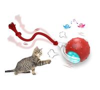 Interactive Cat Ball Toy, Usb Rechargeable Auto Rolling Balls with Chirping Sounds, 3 Modes for Indoor Cats, Fast Moving Catty Toys for Carpet & Hard Floors No Batteries Required