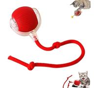 Interactive Cat Ball Toy - USB Rechargeable Electric Pet Toy with 3 Working Modes, 360° Self-Rolling Motion - Red, Suitable for Cats & Dogs