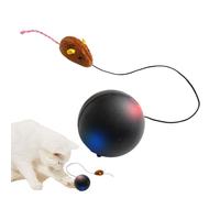 Interactive Cat Ball Toys - Smart Sensing Rolling Game, Moving Cat Toy Arctic Velvet ABS Electronic Ball | Automatic Pet Self Entertainment Toy For Relief From Verveli