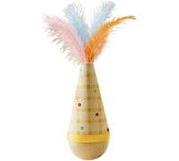 Interactive Cat Ball - Wooden Fabric Enrichment Plaything, Wobbling Activity Toy Supporting Mental Stimulation and Daily Movement, Engaging Pet Game Accessory | Play Exercise Game Lick Small Animal
