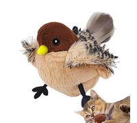 Interactive Cat Bird - Chirping Plush Toy Simulation Play Accessories for Cats | for Kittens, House Cats, Exercise, Fun, Training, Hunting, Activity, Engagement, Entertainment, Playtime, H