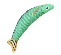 Interactive Cat Chew Toy - Portable Sour Fish Kick, Lightweight Soft Crinkle Training Toy, Durable Naturality Activity, Indoor Training, Plush Bite-Resistant Games for