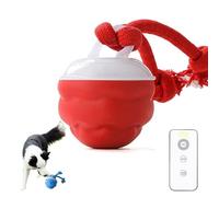 Interactive Cat Dog Ball Toys, Smart Chase Pet Toy Balls, 3 Modes (Standby/Slow/Fast), 360° Automatic Rolling Pet Ball with Tail, Boredom Relief, Rechargeable Electric Ball, for Pets Gifts (red)