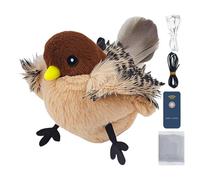 Interactive Cat Exercise Toy, Fluttering Bird with Catnip - Realistic Cat Toy, Soft, Cosy Catnip Flutter Bird for Cats of All Breeds, Cat Play