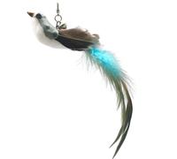 Interactive Cat Feather Toy - Cat Feather Rod Toy, Cats Indoor Bird Toy | Retractable Cat Wand Funny Toy, Colour Cat Toy with Feather Tail for Cat Play, Movement, Ak