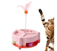 Interactive Cat Feeder, Multifunctional Slow Feeder, Slow Food Dispenser, Indoor Cat Toy with Multifunctional and Interactive for Kittens to Promote Habits