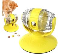 Interactive Cat Feeder Toy with Adjustable Mazes, Slow Feeding Puzzle Bowl for Mental Stimulation and Healthy Digestion (Yellow)