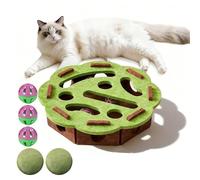 Interactive Cat Intelligence Toy - Cat Scratching Box with Maze and Bell Balls, Stress-Free Alternative Claw Care, Felt Fumming Board Cat, Indoor Cat Toy for Mental Promotion