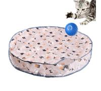 Interactive Cat Mat, 3 Speed Automatic Pet Toys with Rolling - Interactive Cat Ball, Mental Stimulation Simulation Hunting Game at Home Addestram
