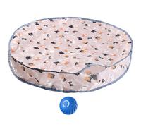 Interactive Cat Mat - Rolling Moving Type-C Rechargeable Games - Moving Cat Ball In Pouch,for Mental Stimulation Hunting Simulation Scratching Post Floor Play Home Indoor Outdoor