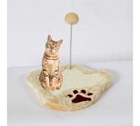 Interactive Cat Paw Scratching Pad with Spring Toy, Bouncy Ball, Plush Activity Mat, Durable Scratch-Resistant Design, Cozy Indoor Play Center for Kittens and Cats