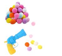 Interactive Cat Pom Balls Launcher Hands- One-Click Launch Pet Play Simulates to Unleash Natural Instincts Soft for Indoor Exercise Entertainment