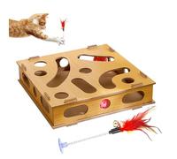 Interactive Cat Puzzle,Pet Entertainment Exercise Puzzle,Cat Play Toy Interactive Maze with Bell Balls | for Home Apartment Farmhouse Living Room Bedroom Balcony Garden Indoor