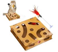 Interactive Cat Puzzle | Pet Exercise Puzzle Game,Indoor Cat Toy Play Maze with Bell Balls,for Home, Apartment, Farmhouse, Living Room, Bedroom, Balcony, Garden, Patio
