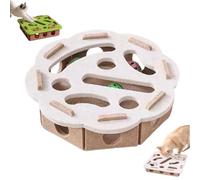 Interactive Cat Puzzle Toy,Cat Scratch Puzzle Enrichment Box, Stress Free Alternative to Clippers and Grinders, Interactive Felt Maze Toy for Indoor Cats, Self-Play Scratching & Hunting Fun