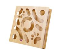 Interactive Cat Puzzle Toys,Scratcher Box,with Bell Ball Kitten Puzzle Toy | for Boredom Teething Exercise Kitten Puppy Dog Small Medium Large Breed Indoor Nest Kennel
