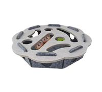 Interactive Cat Scratch Toy Maze Box Felt Puzzle for Mental Stimulation Enrichment with Bell Balls Large Grey Activity Centre fits for Indoor Cats D 3pcs