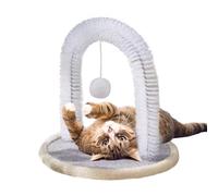 Interactive Cat Scratcher - Arch Grooming Brush Pad, Bite-Resistant Kitten Toy with Massage, Feline Play Accessory, Pet Care Tool, Small Medium Large Cat Supplies for Home